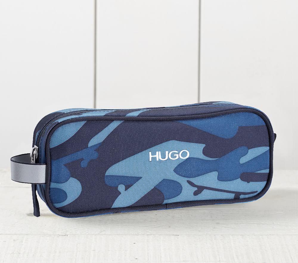 Mackenzie Navy Skateboard Camo Reflective Pencil Case